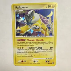 Pokemon Raikou 016/132 Miscellaneous Cards Cracked Ice Holo Basic 80 HP 2007 - Image 1