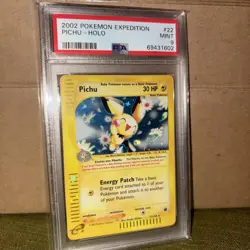 Pokemon Pichu Expedition Holo Rare #22 PSA 9 Mint - Image 1
