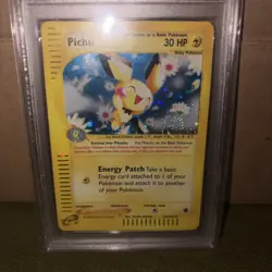 Pokemon Pichu Expedition Holo Rare #22 PSA 9 Mint - Image 2