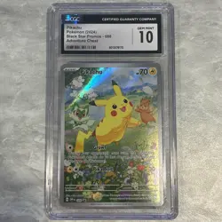 2024 POKEMON BLACK STAR PROMOS ADVENTURE CHEST #088 PIKACHU CGC 10 GEM MINT - Image 1
