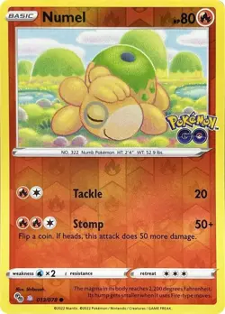 Numel (Peelable Ditto) [Pokemon GO] 013/078 NM Reverse Holofoil - Image 1