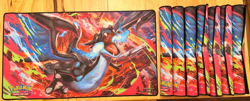 Pokemon Mega Charizard X ex UPC Play Mat Rubber Playmat (Lot of 8) - Image 1