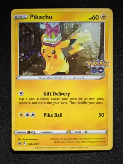 2022 Pokemon PIKACHU #SWSH234 Black Star Promo Pokemon GO Tin English - Image 1