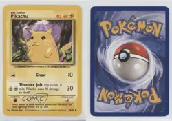 Pikachu Pokemon Base Set #58 1999 - Image 3