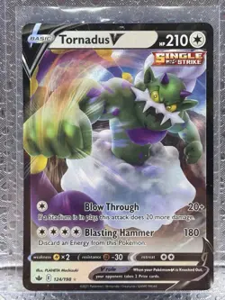 Tornadus V #124/198 SWSH06: Chilling Reign Ultra Rare Pokemon TCG NM - Image 1