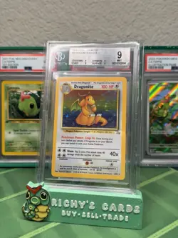 BGS 9 MINT Dragonite Fossil Unlimited HOLO 4/62 Pokemon TCG 1999 WOTC - Image 1