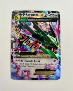 Pokemon M Rayquaza EX 76/108 Roaring Skies Ultra Rare Mega Holo 220 HP - Image 1