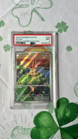 2025 Pokemon Victini SV: Scarlet & Violet Promo #208 PSA 9 Holo 2 slabs - Image 2