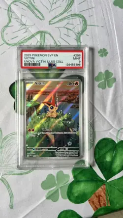 2025 Pokemon Victini SV: Scarlet & Violet Promo #208 PSA 9 Holo 2 slabs - Image 3