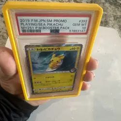 Pokemon Playing in the Sea Pikachu MY251 Japanese Holo Promo 392/SM-P PSA 10 - Image 4