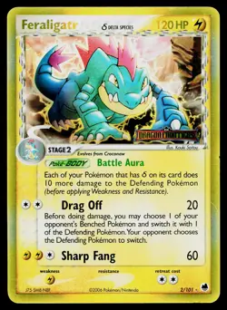 Feraligatr 2/101 Reverse Holo Rare Dragon Frontiers Pokemon LP - Image 1
