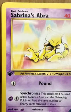 Sabrina's Abra 93/132 Gym Challenge Set 1st Edition 2000 Vintage Pokemon TCG - Image 2