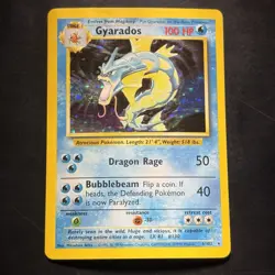 Pokemon Vintage Base Set Gyarados Holo Rare LP WoTC - Image 1