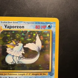 Pokemon Vintage Holo Vaporeon 12/64 Jungle WotC 1999 - Image 3