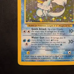 Pokemon Vintage Holo Vaporeon 12/64 Jungle WotC 1999 - Image 5