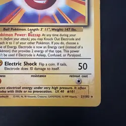 Pokemon Vintage Non-holo Rare Electrode Base Set 1999 21/102 - Image 5