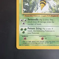 Vintage Pokemon Non Holo Rare Beedrill Base Set Tcg - Image 5