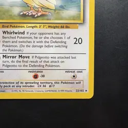 Vintage Pokemon Pidgeotto 22/102 Base Set Non-holo Rare WotC 1999 - Image 4