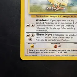 Vintage Pokemon Pidgeotto 22/102 Base Set Non-holo Rare WotC 1999 - Image 5