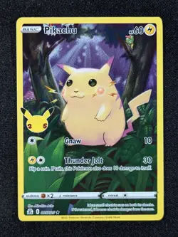 2021 Pokemon PIKACHU #005/025 Celebrations Full Art Holo Rare English - Image 1