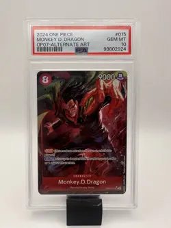 PSA 10 2024 ONE PIECE ENGLISH MONKEY D. DRAGON ALTERNATE ART OP07-015 - Image 1