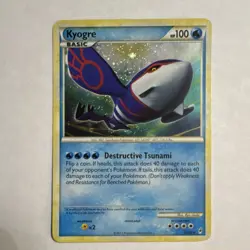 Pokemon Kyogre 12/95 Call of Legends Holo Rare Basic 100 HP 2011 English Card - Image 1
