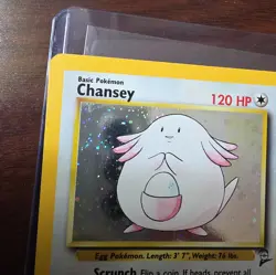 Pokemon Chansey Holo Rare Card #3/130 Base Set 2 WOTC TCG English - Image 2