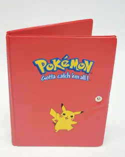 Pokemon TCG - 4 Pocket Portfolio - 1999 Red PIKACHU Vintage (Holds 80 Cards) - Image 1