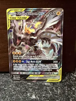 Pokemon TCG Pikachu & Zekrom GX Black Star Promo Card SM168 - Image 3
