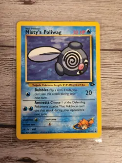Misty's Poliwag 89/132 - Gym Challenge - VINTAGE WOTC Pokemon Card - MP - Image 1