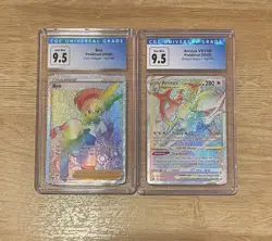 Pokemon CGC 9.5 Gem Mint Bea 193/185 & Arceus VSTAR 176/172 Card Lot - Image 1