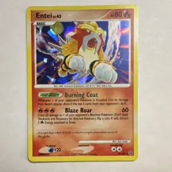 Pokemon Entei 004/132 Miscellaneous Cards & Products Cracked Ice Holo 80 HP - Image 1