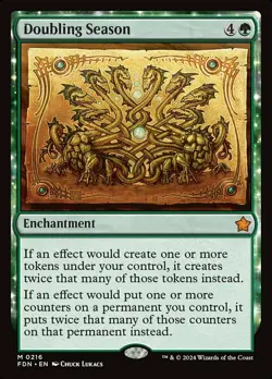 Doubling Season Foundations Magic mtg NM-Mint, English x1 - Image 1