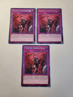 Yugioh - Vampire Domination DASA-EN011 NM 1st ed Secret Rare x3 - Image 1