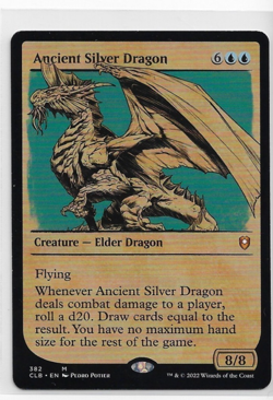 Ancient Silver Dragon (Showcase) CLB # 382 Non-Foil Moderately Played - Image 1