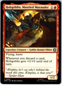 Hobgoblin, Mantled Marauder 80 U Marvel's Spider-Man Magic the Gathering MTG NM - Image 1