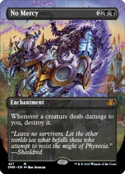 No Mercy - Foil - Borderless Dominaria Remastered Magic mtg Light Play, English - Image 1