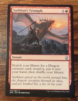 1X MTG Sarkhan's Triumph Regular 154/254 NM/M X1 - Image 1