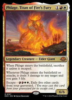 Phlage, Titan of Fire's Fury Modern Horizons 3 Magic mtg NM-Mint, English x1 - Image 1
