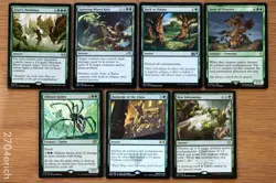 Set of 7 Commander Green Board Wipes *NM Unplayed* (Magic MTG) Ezuri's Predation - Image 1