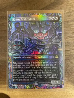 MTG Krang & Shredder (Borderless) Teenage Mutant Ninja Turtles Foil #0201 - Image 1