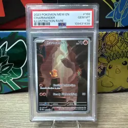 2023 POKEMON MEW EN-151 ILLUSTRATION RARE #168 CHARMANDER PSA 10 - Image 1