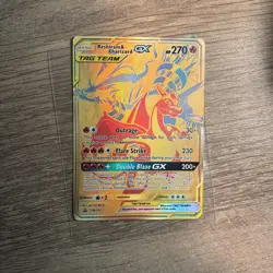 Pokemon TCG Reshiram & Charizard GX SM247 Near Mint Condition - Image 1