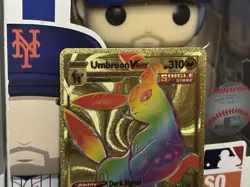 Pokemon TCG Gold Fan Art - Umbreon #214/203 - Gold Foil Secret Rare Card - Image 2