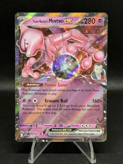 Pokemon Team Rocket's Mewtwo EX 205 Sv: Scarlet & Violet Holo Basic 280 HP Engl… - Image 1