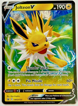 Jolteon V SWSH151 Holo Sword & Shield Promo Pokemon Card - Image 1
