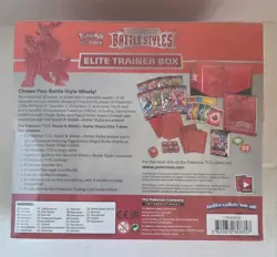 New Sealed Pokemon TCG Sword and Shield Battle Styles Elite Trainer Box ETB Red 820650808357 - Image 3