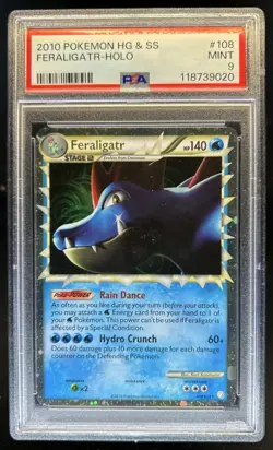 2010 Pokemon HeartGold & SoulSilver Feraligatr Holo #108/123 PSA 9 - Image 1