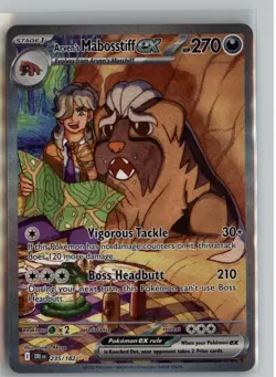 ARVEN'S MABOSSTIFF EX 235/182 DESTINED RIVALS POKEMON NM - Image 1