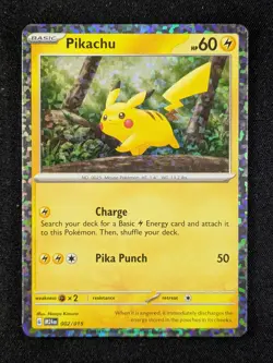 2025 Pokemon PIKACHU #002/015 McDonald's Collection Confetti Holo English (B) - Image 1